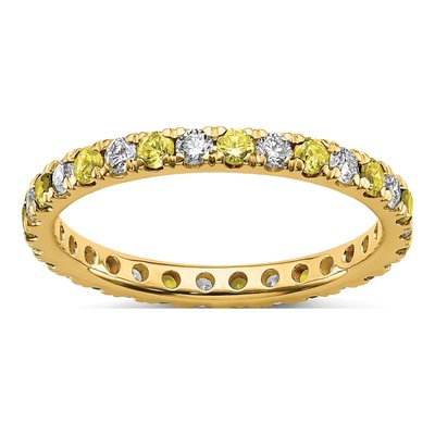 14K Yellow Gold 3/8 ct tw Lab-Grown Diamond Eternity Ring