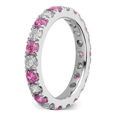 14K White Gold 1 ct tw Lab-Grown Diamond Eternity Ring – view 5