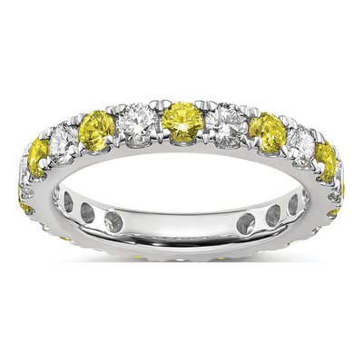 14K White Gold 1 ct tw Lab-Grown Diamond Eternity Ring