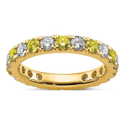 14K Yellow Gold 1 ct tw Lab-Grown Diamond Eternity Ring