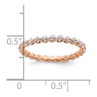 14K Rose Gold 7/8 ct tw Lab-Grown Diamond Eternity Band – view 6