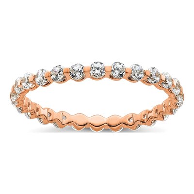 14K Rose Gold 7/8 ct tw Lab-Grown Diamond Eternity Band