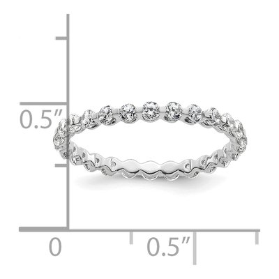 14K White Gold 7/8 ct tw Lab-Grown Diamond Eternity Band – view 6