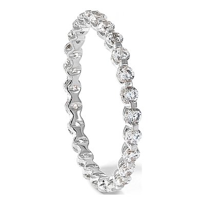 14K White Gold 7/8 ct tw Lab-Grown Diamond Eternity Band – view 8