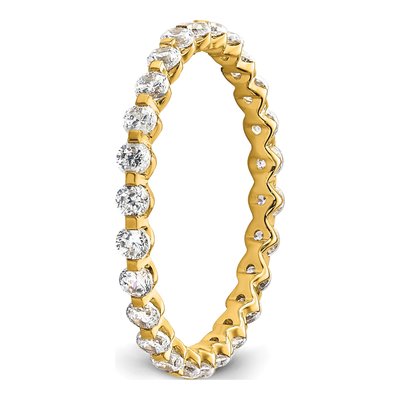 14K Yellow Gold 7/8 ct tw Lab-Grown Diamond Eternity Band – view 4