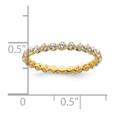 14K Yellow Gold 7/8 ct tw Lab-Grown Diamond Eternity Band – view 5
