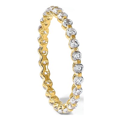 14K Yellow Gold 7/8 ct tw Lab-Grown Diamond Eternity Band – view 7