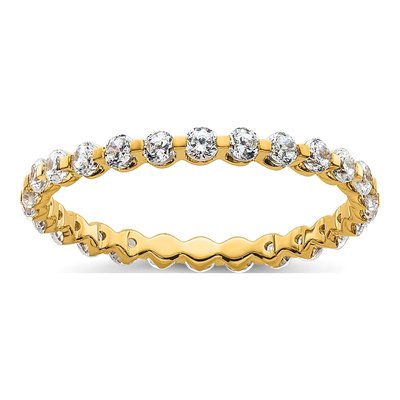 14K Yellow Gold 7/8 ct tw Lab-Grown Diamond Eternity Band