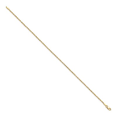 14K Yellow Gold 1.5mm Diamond-Cut Rope Chain Anklet – view 3