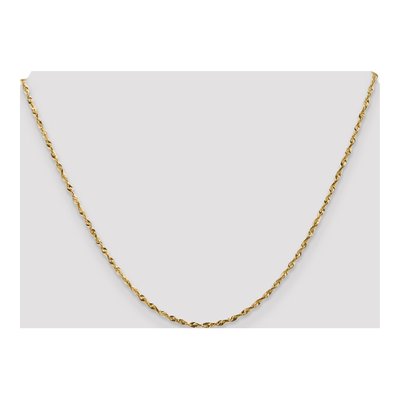 14K Yellow Gold 1.8mm Diamond-Cut Rope Chain – view 5