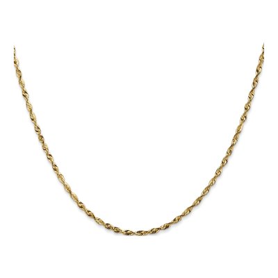 14K Yellow Gold 1.8mm Diamond-Cut Rope Chain – view 3