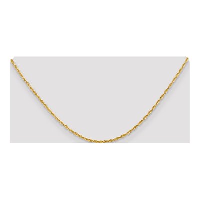 14K Yellow Gold 2mm Diamond-Cut Rope Chain – view 5