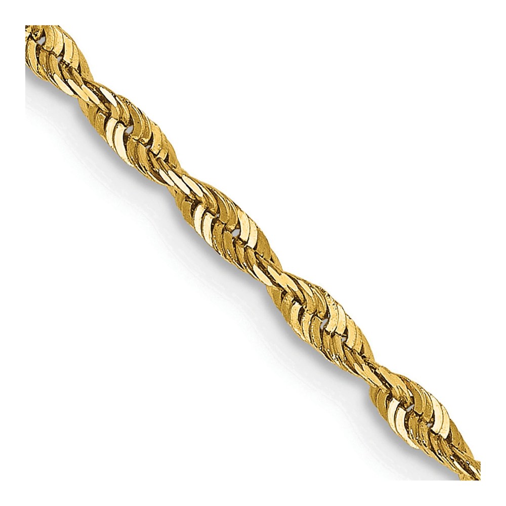 14K Yellow Gold 2mm Diamond-Cut Rope Chain