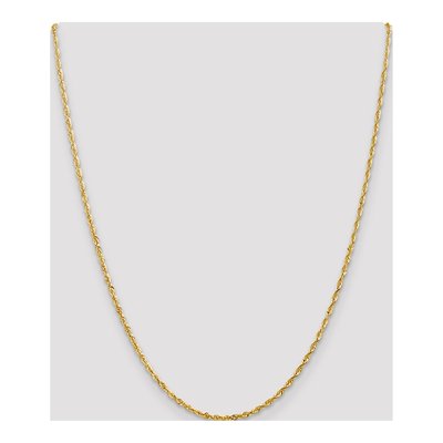 14K Yellow Gold 2mm Diamond-Cut Rope Chain – view 5