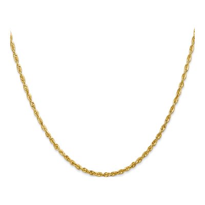 14K Yellow Gold 2.25mm Diamond-Cut Rope Chain – view 3