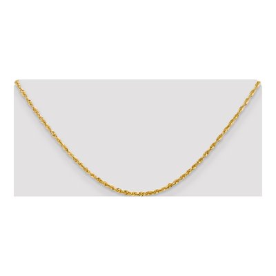 14K Yellow Gold 2.25mm Diamond-Cut Rope Chain – view 5