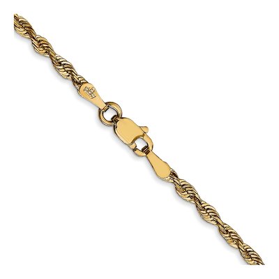 14K Yellow Gold 2.5mm Diamond-Cut Rope Chain – view 4