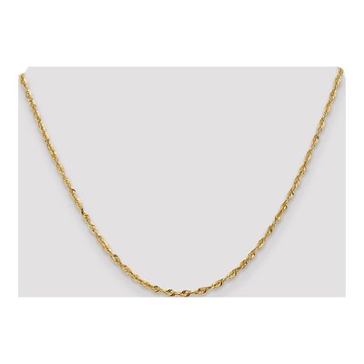 14K Yellow Gold 2.5mm Diamond-Cut Rope Chain – view 5