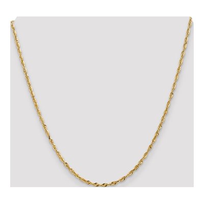 14K Yellow Gold 2.5mm Diamond-Cut Rope Chain – view 5