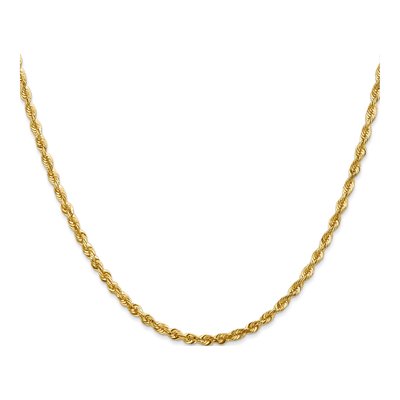 14K Yellow Gold 2.75mm Diamond-Cut Rope Chain – view 3