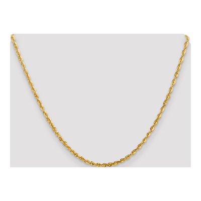14K Yellow Gold 2.75mm Diamond-Cut Rope Chain – view 5