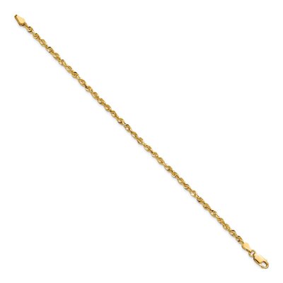 14K Yellow Gold Diamond-Cut Rope Chain, Per Inch – view 3