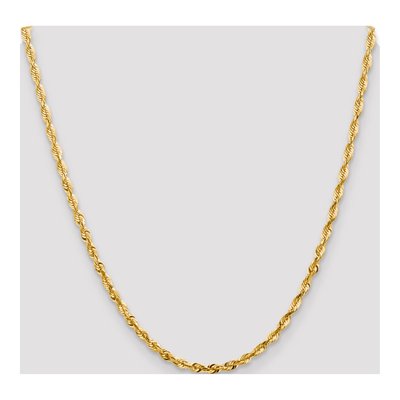 14K Yellow Gold 4mm Diamond-Cut Rope Chain – view 5