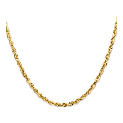 14K Yellow Gold 4mm Diamond-Cut Rope Chain – view 3