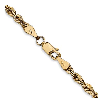 14K Yellow Gold 4mm Diamond-Cut Rope Chain – view 4