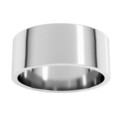 Continuum Sterling Silver 8mm Flat Wedding Band – view 4