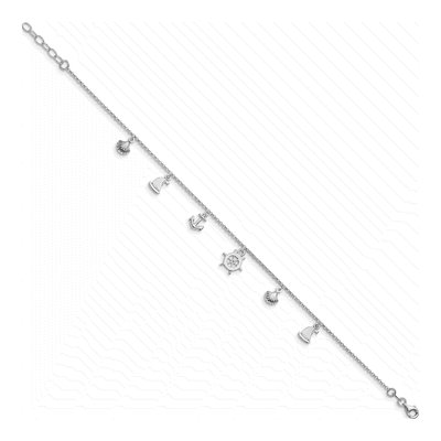 Sterling Silver Nautical Anklet – view 2