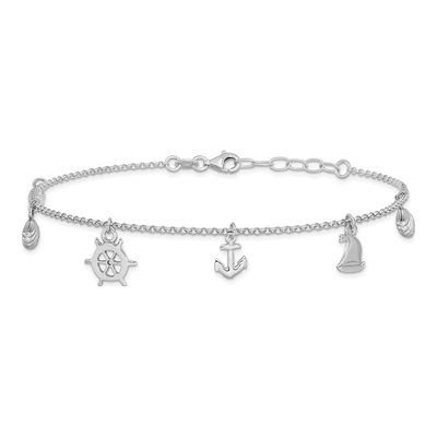 Sterling Silver Nautical Anklet – view 3