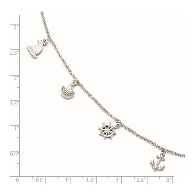 Sterling Silver Nautical Anklet – view 4