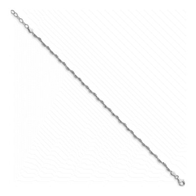 Sterling Silver Twist Anklet – view 3