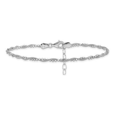 Sterling Silver Twist Anklet – view 4