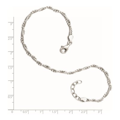 Sterling Silver Twist Anklet – view 6