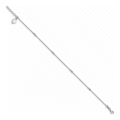 Sterling Silver Heart Dangle Anklet – view 2