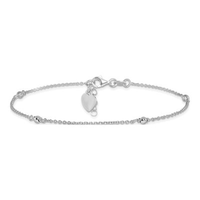 Sterling Silver Heart Dangle Anklet – view 3