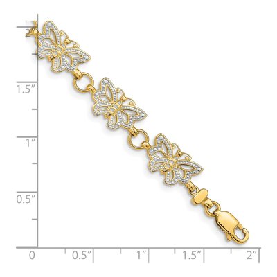 14K Yellow Gold Butterfly Bracelet – view 4