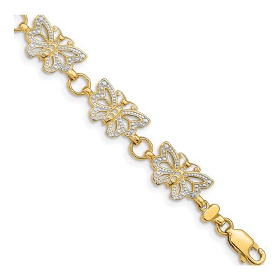 14K Yellow Gold Butterfly Bracelet