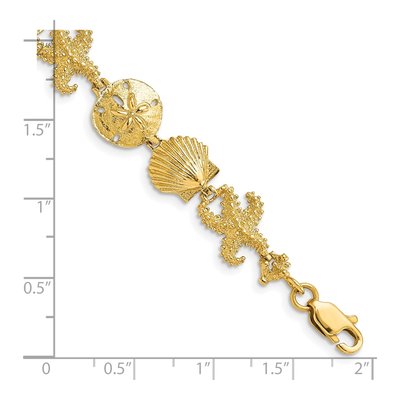 14K Yellow Gold Seashell Theme Bracelet – view 3
