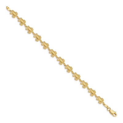 14K Yellow Gold Sea Turtle Bracelet – view 3