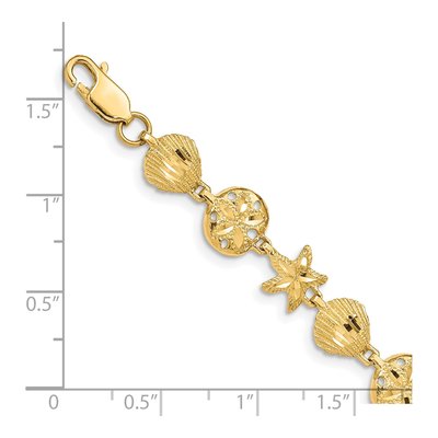 14K Yellow Gold Sea Life Bracelet – view 4