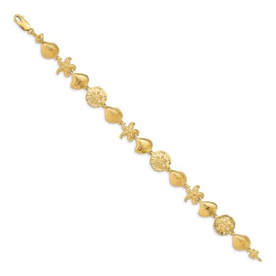 14K Yellow Gold Sea Life Bracelet – view 3