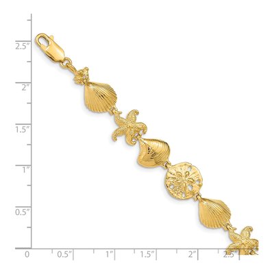 14K Yellow Gold Sea Life Bracelet – view 4