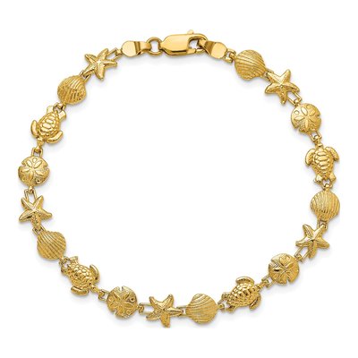 14K Yellow Gold Sea Life Bracelet – view 5