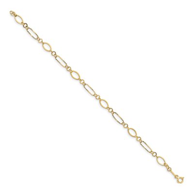 14K Yellow Gold Oval Link Bracelet – view 2