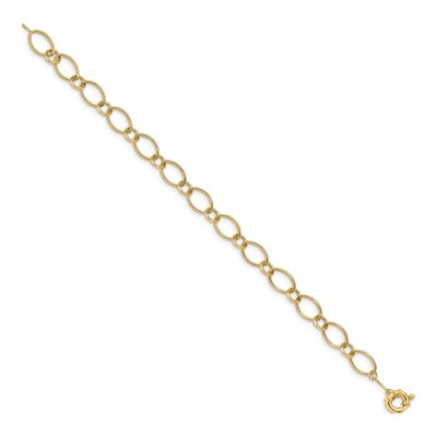 14K Yellow Gold Oval Circles Design Bracelet – view 3