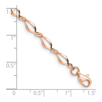 14K Rose Gold Twisted Link Bracelet – view 4