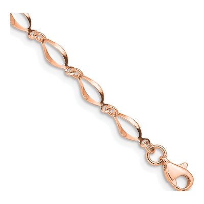 14K Rose Gold Twisted Link Bracelet